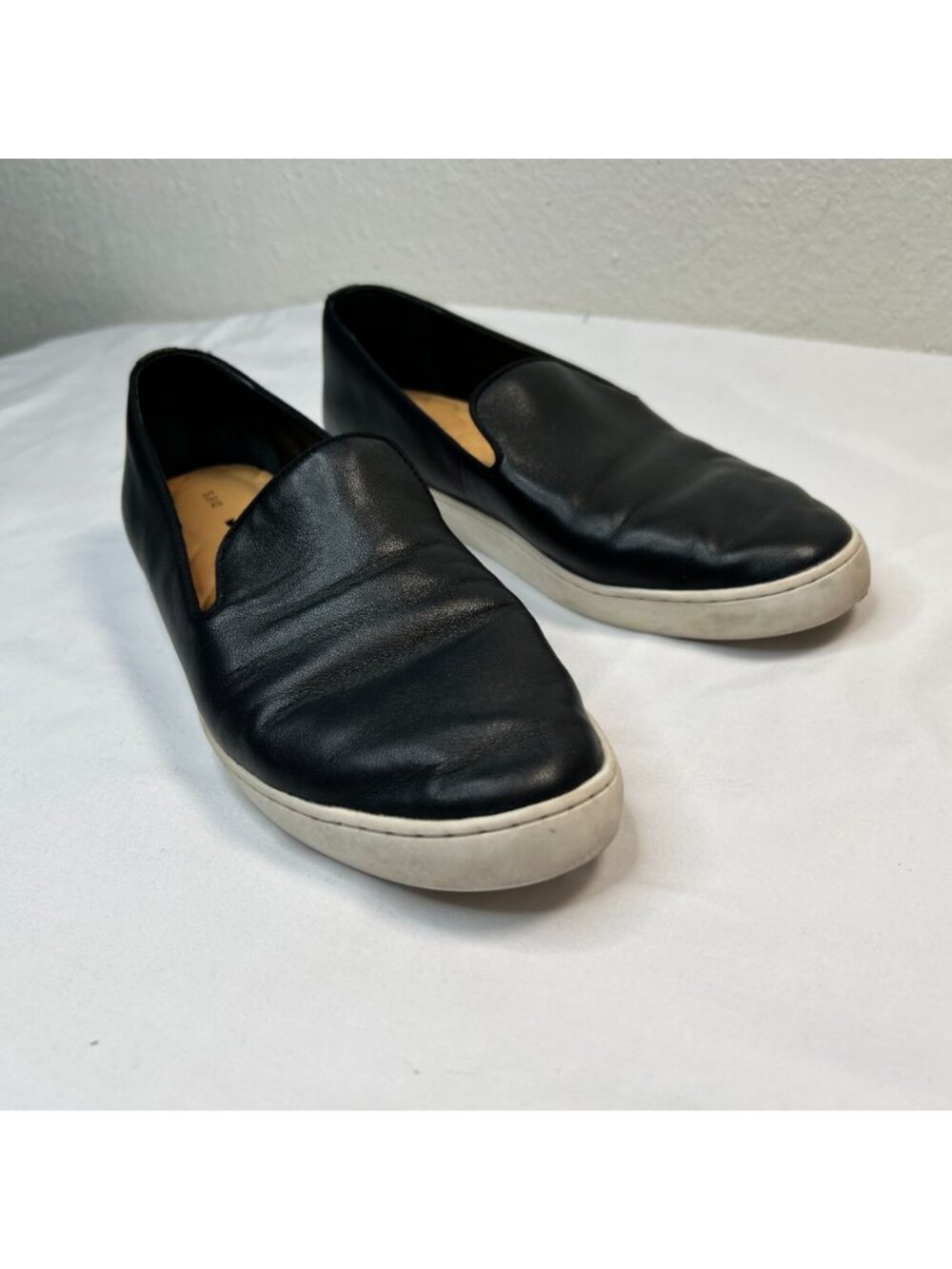 Birdies The Swift Slip-On Sneaker Smooth Black Leather Sneakers Casual 9 - Picture 7 of 14